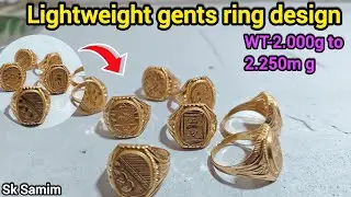 Lightweight gents ring design / WT -2.000g to 2.250m g  /#22ktgold #wt-2.000g #bestring 