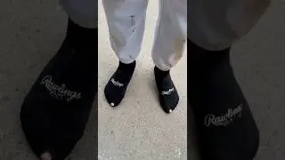 Socks are broken in 😂 @RawlingsSportingGoods #baseball #haha #fypyoutube