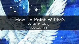 How to paint WINGS / Acrylic Painting (Step by Step) #37 / Satisfying ASMR