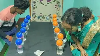 Orange 🧡 Vs Blue 💙 Ball spoon 🥄 Challenge #viral #viralvideo 