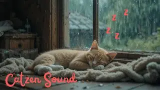 Rainy Day Cat ASMR 🐱🌧️ Purring & Rain Sounds for Deep Sleep