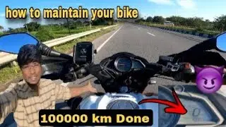 100000km done 😱 how to maintain your bike 1 lakh km without engine work 😈#whitepippin #pippin 