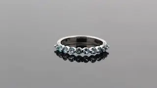 Argolla de plata 925 con Topacio Swiss Blue engastados, piedra semi preciosaB1213BSB6