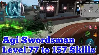 Agi Swordsman's Skills from Level 77 to 157 of Walk Online Mobile (Enhanced Effects)