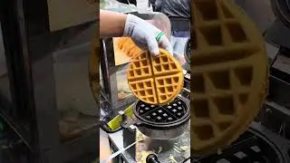 Delicious Plan Waffle Waffle king Master ~ Korean Street Food ASMR food Mukbang Food #shortvideo #fy