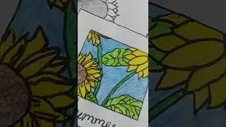 sunflower drawing #art with asra #shorts