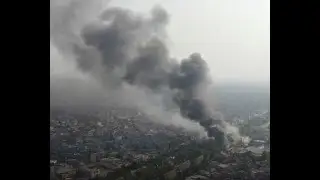 Huge Fire at PSO Fateh Garh, Lahore