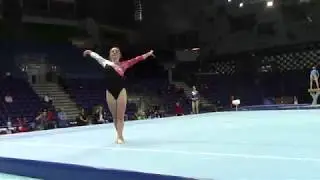 Linnea Hoejer Wang DEN FX podium training - 2019 European Championships in Szczecin