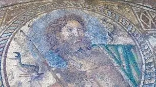 Rare Mosaic Depicting Greek God of Sea Poseidon Discovered