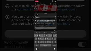 I tried to change my handle but I can&rsquo;t do it at the moment