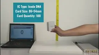 RFID CARD NXP ICODE&reg; DNA (ISO/IEC 15693) CR80 Performance Test with ISO15693 reader and antenna