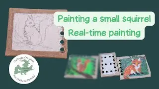 Painting a small squirrel real-time painting full process and loads of talking