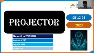Projector | Shop Talk | NTTF Trichy (TyTC) | Nov 2023