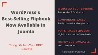 How to create 3D flipbook in Joomla? Best Joomla Flipbook extension -Dearflip