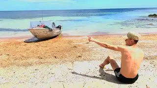 Spending a day on a remote beach (Eating what we catch)