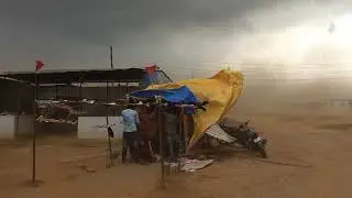 Storm at Rewa ultra mega solar power plant