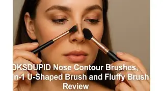 💄 Обзор кистей для контурирования носа COKSDUPID: 2-в-1: U-образная и пушистая кисти 💋