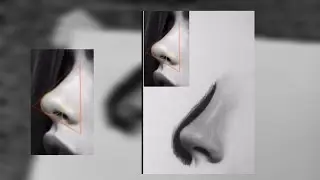 How to free hand draw. Nose | Komi art infinity | #pencilportrsit #art #sketch