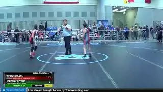 Middle School 77 Jeffery Myers Yelm Junior Wrestling Vs Tyson Peach Inland Northwest Training Cent