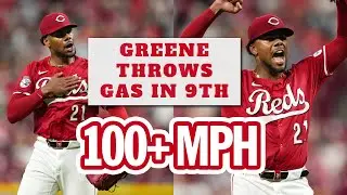 STILL throwing 100+ MPH in 9TH! 😱 Hunter Greene was throwing GAS in shutout win!
