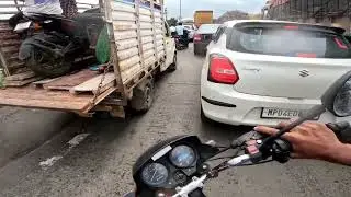 Dewas To Indore Non-stop Ride On My Hero Hf Delux Bike | Madhya Pradesh India Non-stop Ride On 100cc