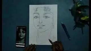 Krishna ji out line tutorial drawing #please_subscribe_my_channle