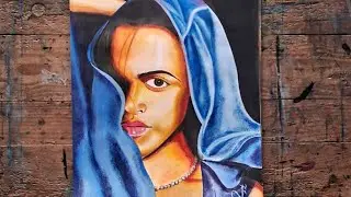 Beautiful girl portrait with watercolour ll sad girl watercolour painting esay step by step 