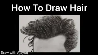 How To Draw Realistic Hair With Charcoal | Shading Tutorial | Step-By-Step 