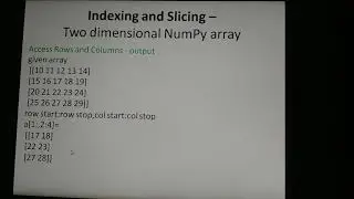 Two Dimensional Numpy Arrays part-2