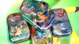 Ouverture de 5 MINI TIN BOX POK&Eacute;MON | Amis de Kanto !