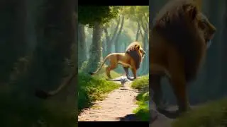 A lion chasing a rabbit/أسد يطارد ارنب #lion #animals #rabbit