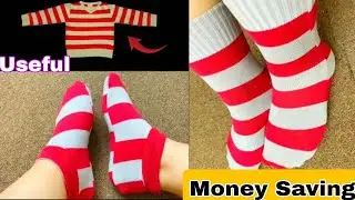 Don't Throw Away Old Sweaters! 3 Genius Ways to Upcycle Into Socks & More!🤩