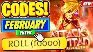 ⚠️New⚠️ ALL WORKING CODES For Attack On Titan Revolution February 2026 - Roblox AOT Revolution Code