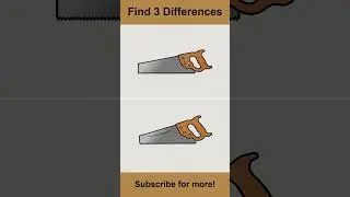 Only 1% Can Spot All 3 Differences in This Hand Saw! 👀 #shorts #games #difference #trending