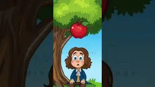 Isaac Newton 🍎 learned gravity from a falling apple! 🌍 Fun history facts for kids 🎉 #Shorts