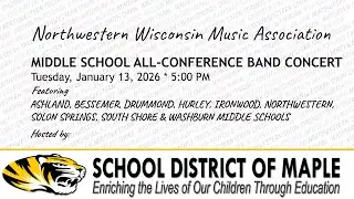 2026 NWMA Middle School All-Conference Band Concert