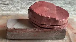 🌸🌺PINK🩷BAR RED CIRCLE CLEANING VIDEO💥SLATE PENCIL FULL SATISFACTION SOFT ASMR CLEANING VIDEO SLATE 🩶
