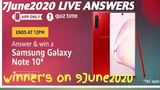 Amazon live quiz answers today in Hindi 7june2020