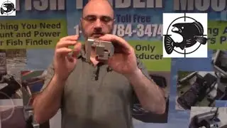 Регулируемый зажим для понтонного рельса от Fish Finder Mounts .com