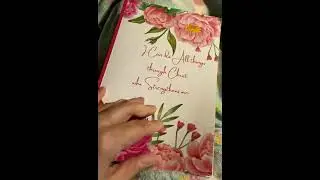 Christian journal notbook with Floral design and bible scripture  from Amazon