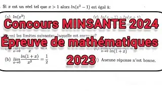 IDE, TMS ,Sages femmes : &Eacute;preuve Math&eacute;matique concours MINSANTE 2023.