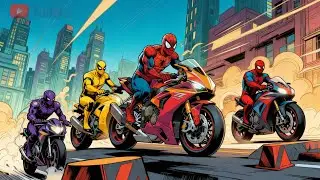 Spiderman's Motorcycle Mayhem vs. The Spiderman' Racing Skills