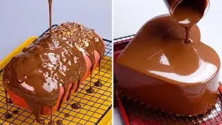NUTELLA CHOCOLATE OVERLOAD! The BEST Recipe for Chocolate Glaze Cake Decorating 🤤