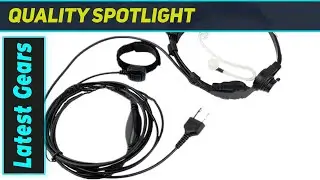 Best Gnamn Flexible Throat Mic: Covert Acoustic Tube Earpiece for Midland Radios