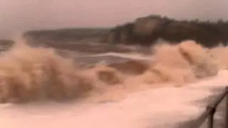 Storm Frank at Seaton Bay