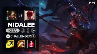 Nidalee Jungle vs Lee Sin - KR Challenger - PreSeason 12 Patch 11.24