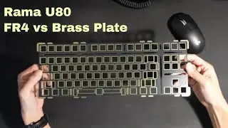 Rama U80 - Hype.Keyboard FR4 Plate vs Stock Brass Plate (Strawberry Milk Tactile / GMK Belafonte)