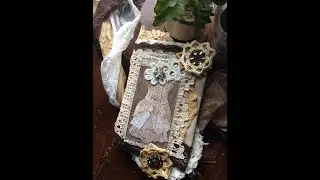 &lsquo;Rosie&rsquo; Shabby Chic Style Victorian themed Mini Journal Flip Through SOLD THANKYOU #vintagejournal