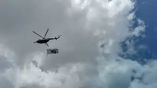 Amazing Helicopter show in Padma bridge.