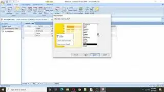 How to create a Report in Access 2007?